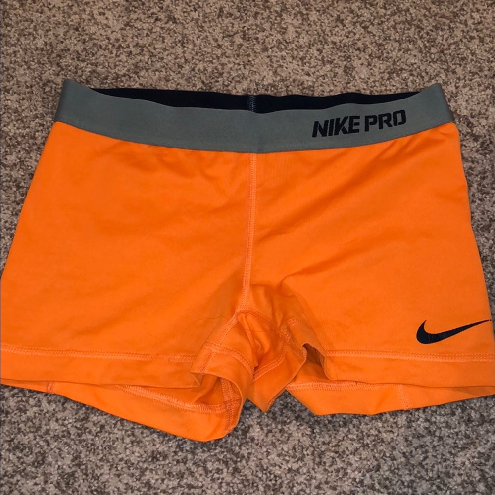 Neon orange spandex